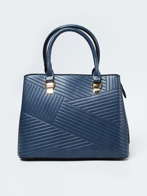 

CODE by Lifestyle Navy Blue Textured Handheld Bag