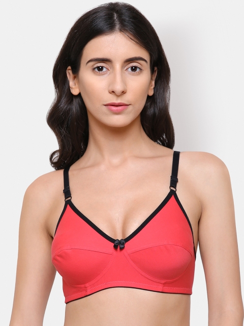 

College Girl Pink Solid Non-Wired Non Padded Everyday Bra X2