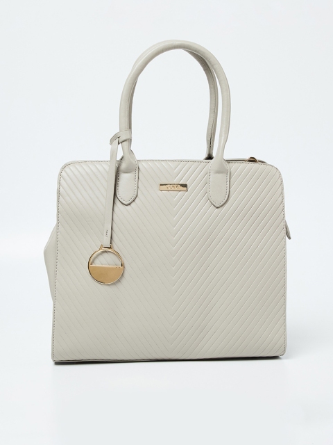 CODE by Lifestyle Grey Textured Handheld Bag