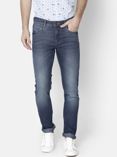 

IMYOUNG Men Blue Slim Fit Mid-Rise Clean Look Stretchable Jeans