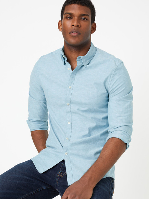 

Marks & Spencer Men Blue Slim Fit Solid Casual Shirt