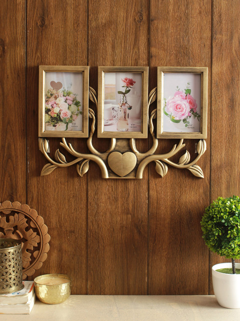 

House Of Accessories Gold-Toned Solid Wall Photo Frame