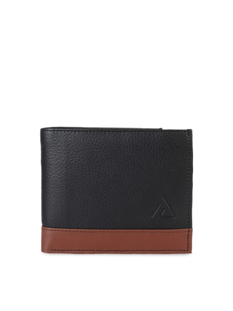

LONDON FASHION hob Men Black & Brown Solid Two Fold Wallet