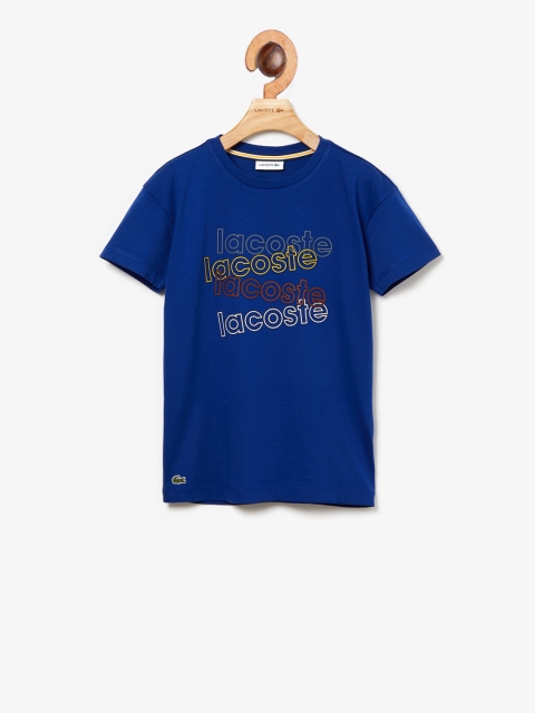 

Lacoste Boys Blue Printed Round Neck T-shirt