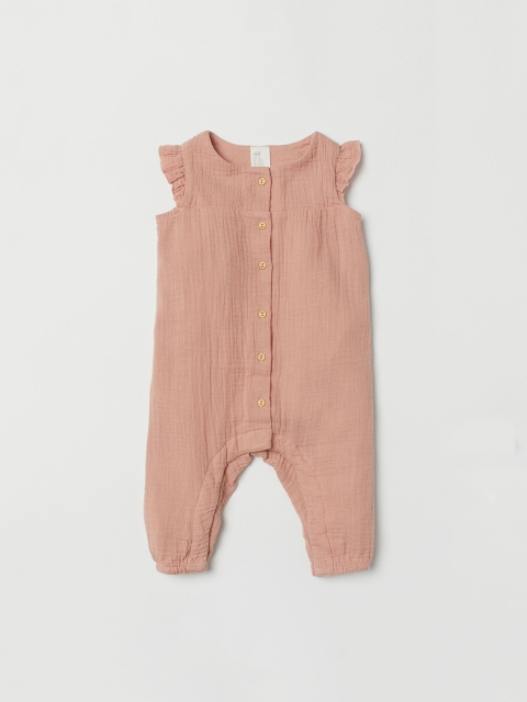 

H&M Girls Orange Solid Cotton All-in-One Suit