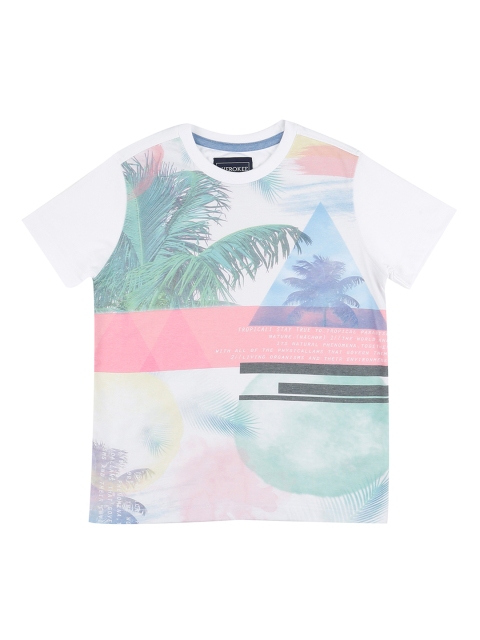 

Cherokee Boys White Printed Round Neck T-shirt