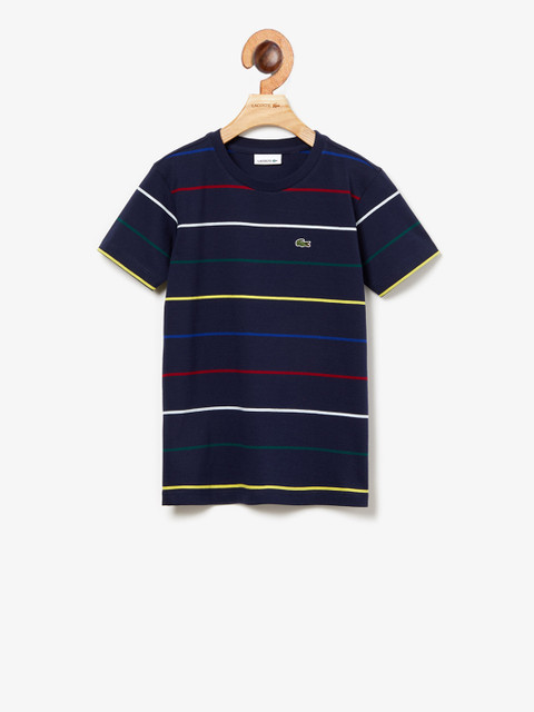 

Lacoste Boys Multicoloured Striped Round Neck T-shirt, Multi