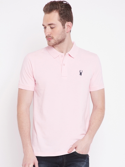 

PORTBLAIR Men Pink Solid Polo Collar T-shirt