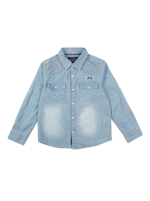 

Cherokee Boys Blue Regular Fit Faded Casual Shirt