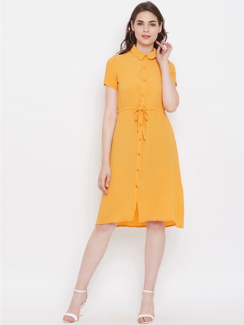

Ruhaans Women Yellow Shirt Dress