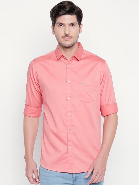 

Dennis Lingo Men Pink Slim Fit Solid Casual Shirt