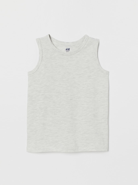 

H&M Boys Grey Solid Vest Tshirt