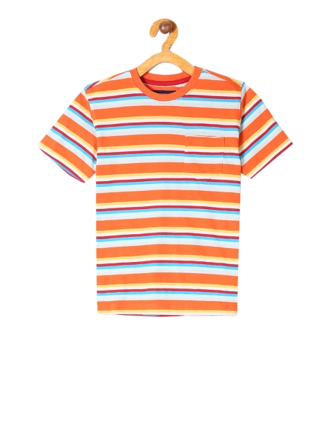 

Cherokee Boys Orange Striped Round Neck T-shirt