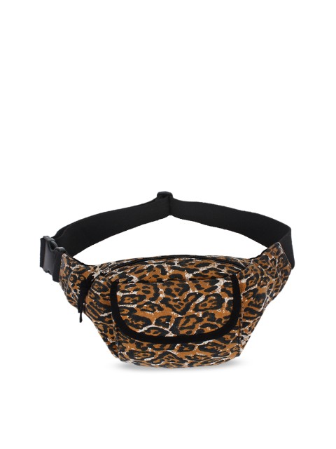 

Anekaant Unisex Brown & Black Animal Printed Fanny Pack