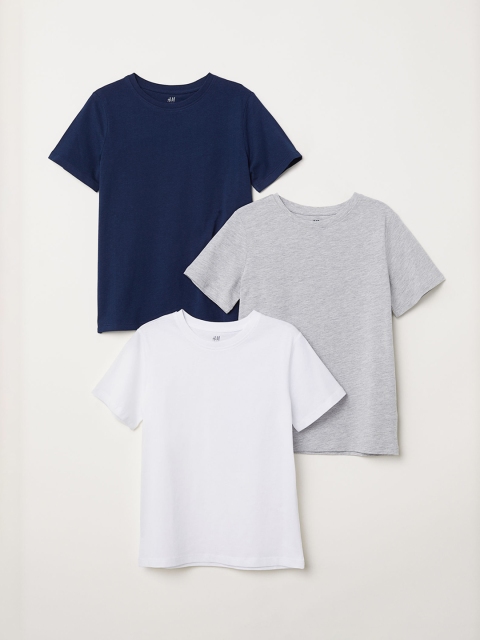 

H&M Boys Solid 3-Pack T-shirts, White
