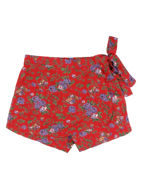 

Cherokee Girls Red Printed Regular Fit Regular Shorts