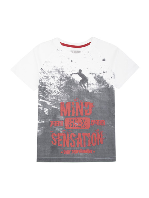 

Cherokee Boys White Printed Round Neck T-shirt