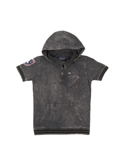

Cherokee Boys Grey Dyed Hood T-shirt