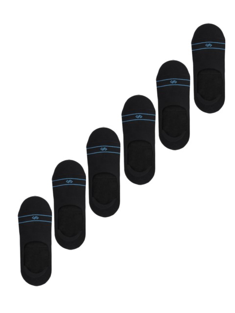 

Dynamocks Unisex Pack of 6 Black Solid Shoe Liners