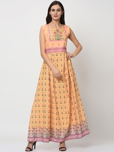 

ZIYAA Women Yellow Printed A-Line Kurta