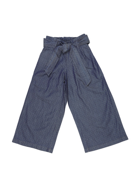 

Allen Solly Junior Girls Blue Regular Fit Self Design Culottes
