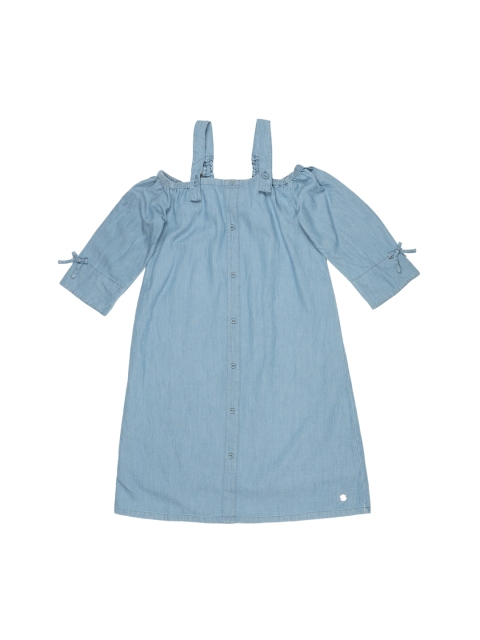 

Allen Solly Junior Girls Solid Blue A-Line Dress