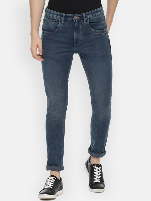 

V Dot Men Blue Slim Fit Mid-Rise Clean Look Stretchable Jeans