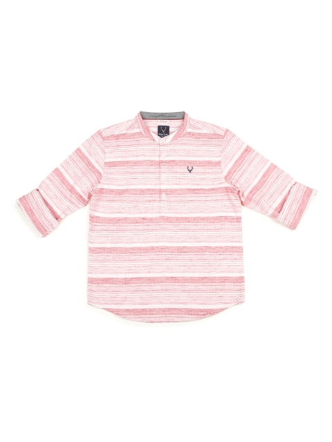 

Allen Solly Junior Boys Pink Regular Fit Striped Casual Shirt