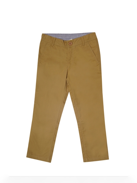 

Campana Boys Khaki Regular Fit Solid Regular Trousers