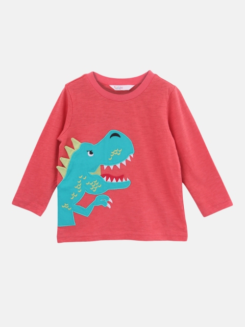 

Beebay Boys Coral Pink Printed Round Neck T-shirt