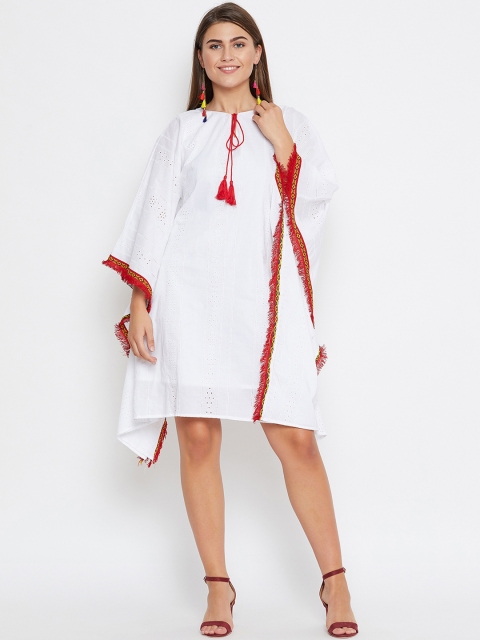 

The Kaftan Company Women Self Design White Kaftan Dress