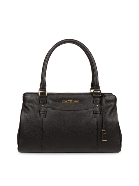

PURE LUXURIES LONDON Women Black Solid Genuine Leather Leiston Shoulder Bag