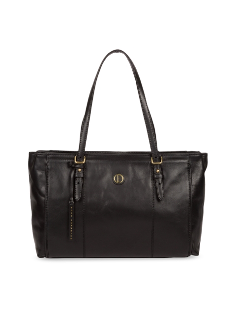 

PURE LUXURIES LONDON Women Black Solid Genuine Leather Wollerton Shoulder Bag