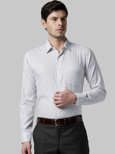 

Park Avenue Men Black & White Slim Fit Printed Formal Shirt