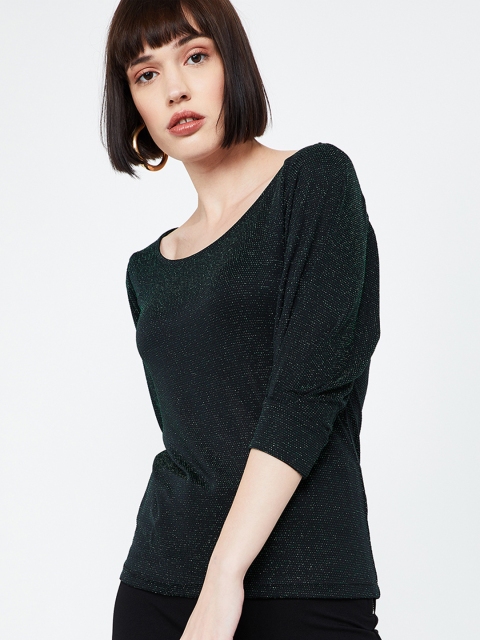 

CODE by Lifestyle Women Green Solid Knitted Top