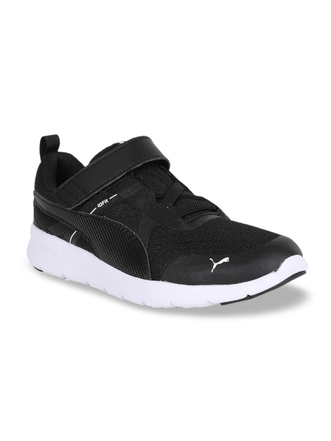 

Puma Unisex Black Slip-On Flex Essential Sneakers