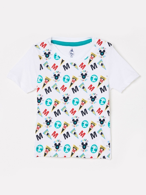 

Juniors by Lifestyle Boys White Printed Round Neck T-shirt