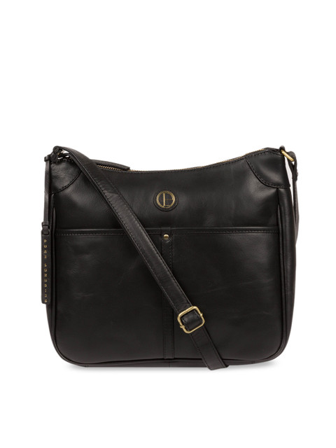 

PURE LUXURIES LONDON Women Black Solid Genuine Leather Clovely Sling Bag