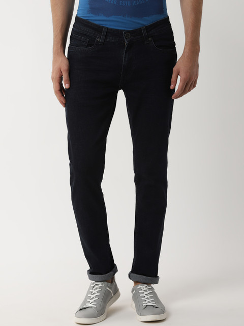 

Peter England Casuals Men Navy Blue Slim Fit Mid-Rise Clean Look Stretchable Jeans