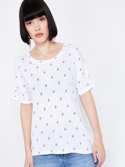

Fame Forever by Lifestyle Women White Printed Top
