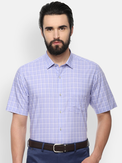 

Van Heusen Men Purple Regular Fit Checked Formal Shirt
