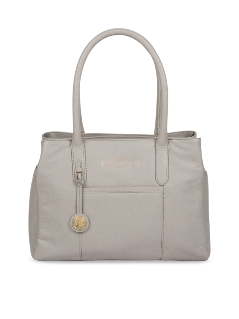 

PURE LUXURIES LONDON Women Grey Solid Genuine Leather Chatham Shoulder Bag