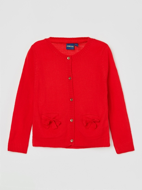 

Juniors by Lifestyle Girls Red Solid Cardigan