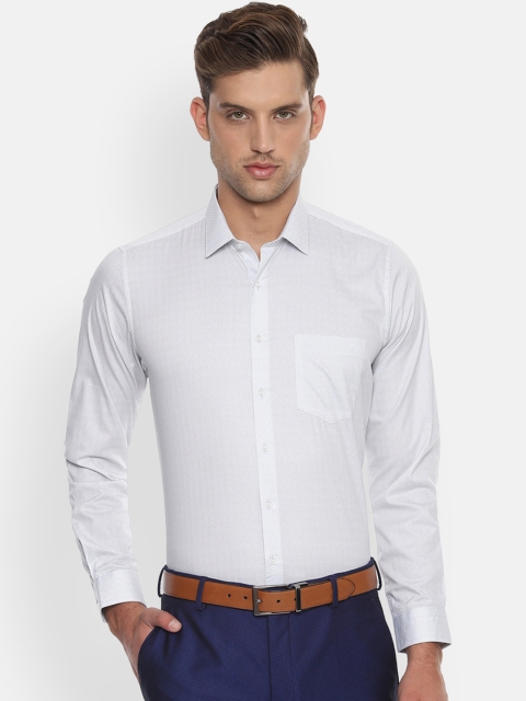 

Van Heusen Men White Slim Fit Printed Formal Shirt