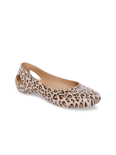 

Crocs Laura Women Gold-Toned Printed Ballerinas