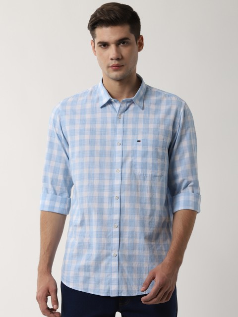 

Peter England Casuals Men Blue Slim Fit Checked Casual Shirt