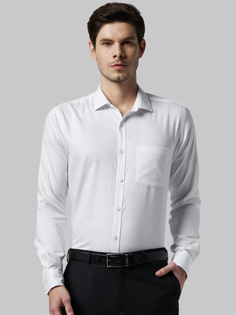 

Park Avenue Men White Slim Fit Solid Formal Shirt