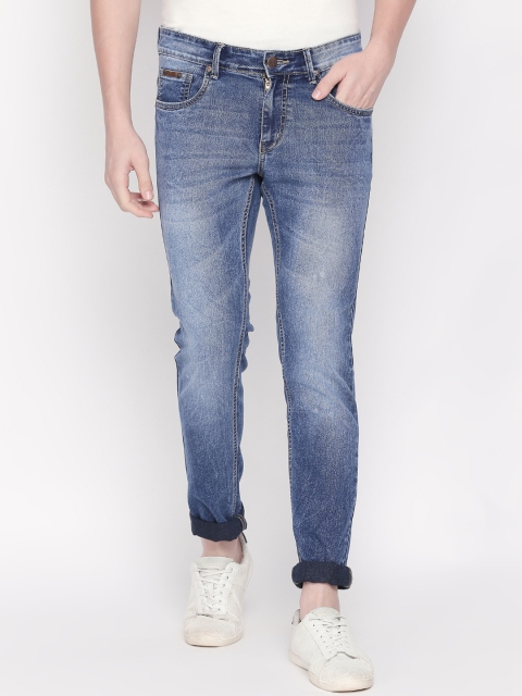 

BOLTS and BARRELS Men Blue Slim Fit Low-Rise Clean Look Jeans