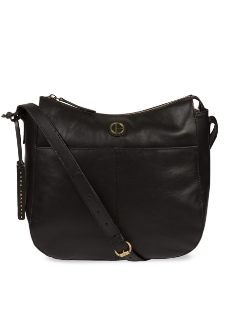 

PURE LUXURIES LONDON Women Black Solid Genuine Leather Farlow Sling Bag