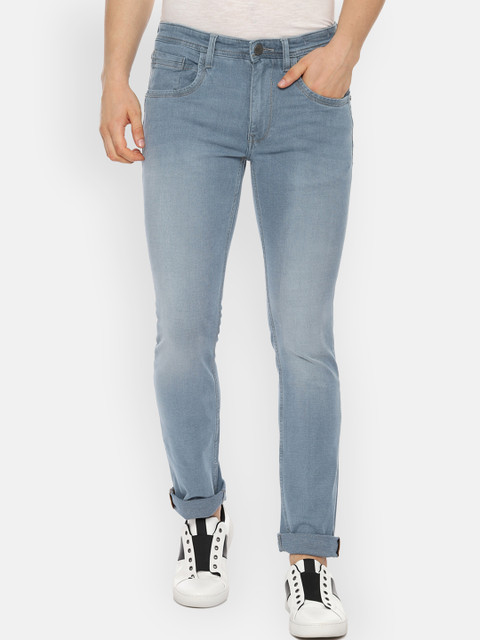 

V Dot Men Blue Slim Fit Mid-Rise Clean Look Stretchable Jeans